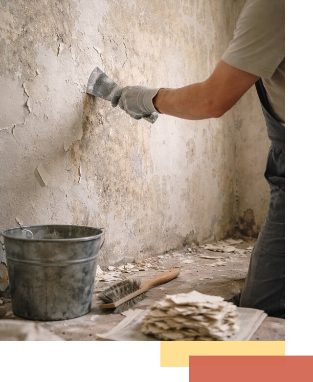 Удаление старой краски со стен в Сланцах качественно и быстро