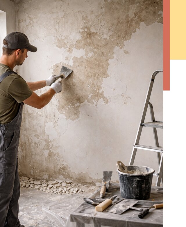 Снятие старой шпаклевки в Сланцах от 1911 руб. — быстро и недорого | ОТДЕЛОЧНИК-Слы