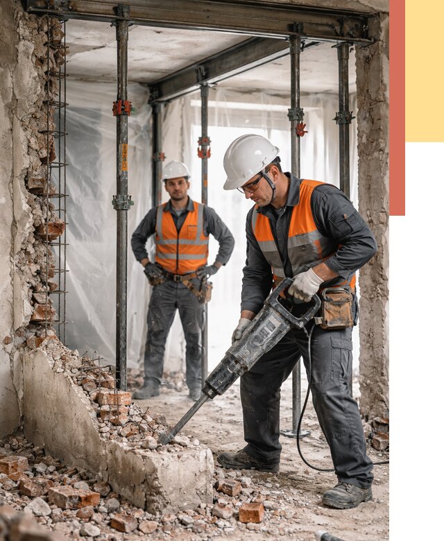 Снос несущих стен в Сланцах от 10590 руб. — демонтаж несущей стены под ключ | ОТДЕЛОЧНИК-Слы