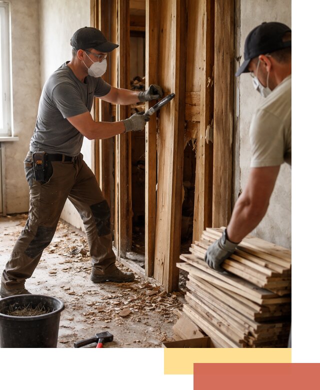 Демонтаж деревянных перегородок в Сланцах быстро и аккуратно