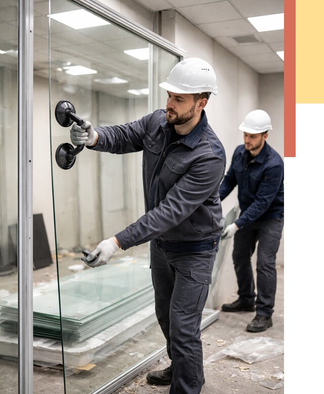 Демонтаж стеклянных перегородок в Сланцах от 3306 руб. — быстро и недорого | ОТДЕЛОЧНИК-Слы