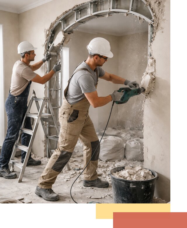 Демонтаж гипсокартонной арки в Сланцах быстро и аккуратно