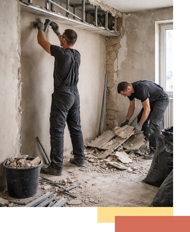 Демонтаж короба из гипсокартона в Сланцах быстро и аккуратно