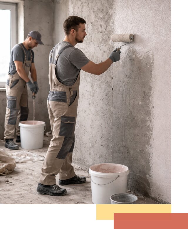 Нанесение бетоноконтакта на стены в Сланцах для последующей отделки