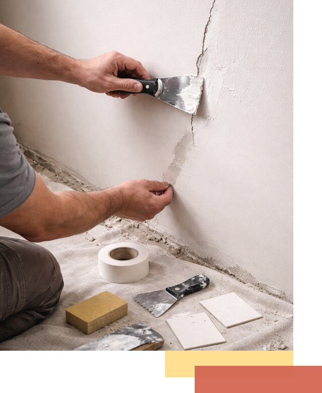 Заделка трещин и сколов в стенах и потолках в Сланцах