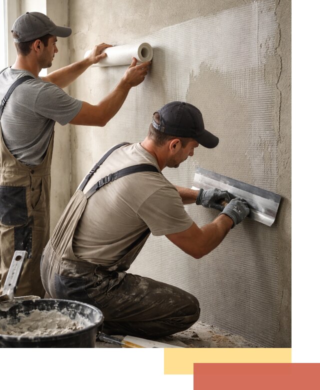 Армирование стен стеклосеткой в Сланцах для прочной отделки