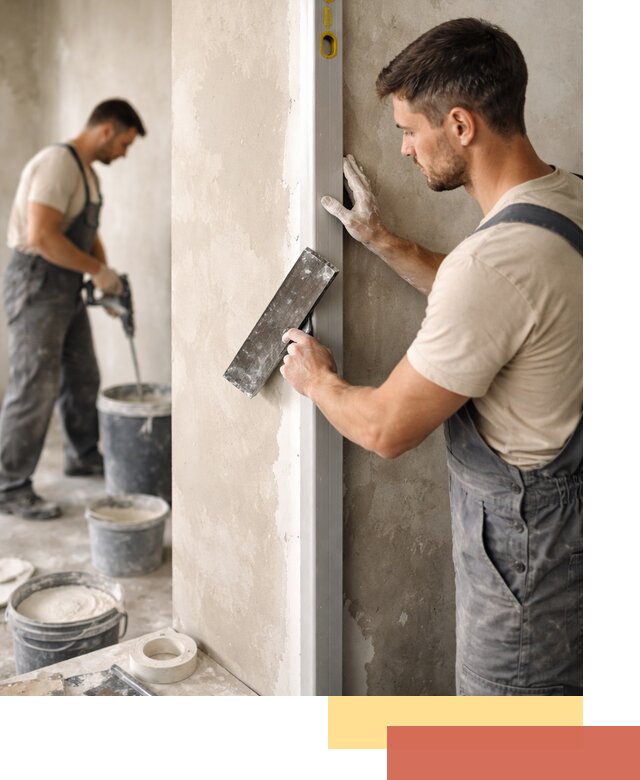 Выведение углов стен в Сланцах: монтаж и оштукатуривание