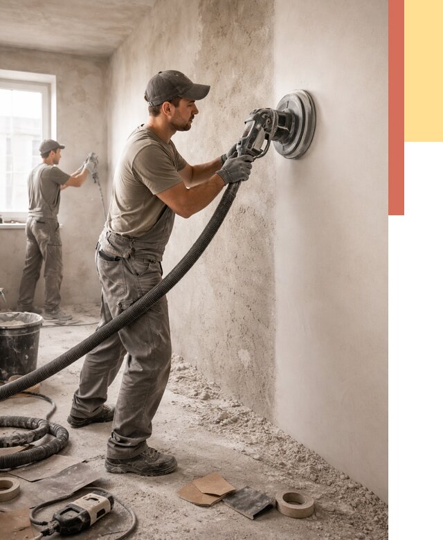 Шлифовка стен в Сланцах от 1240 руб/м2 — быстро и недорого | ОТДЕЛОЧНИК-Слы