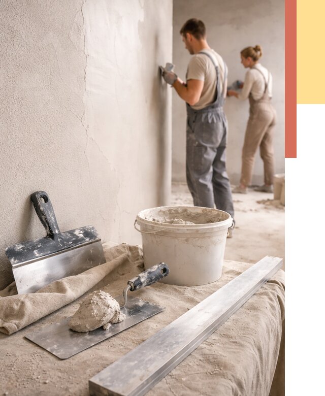 Штукатурка стен гипсовая в Сланцах от 4649 руб/м2 — быстро и недорого | ОТДЕЛОЧНИК-Слы