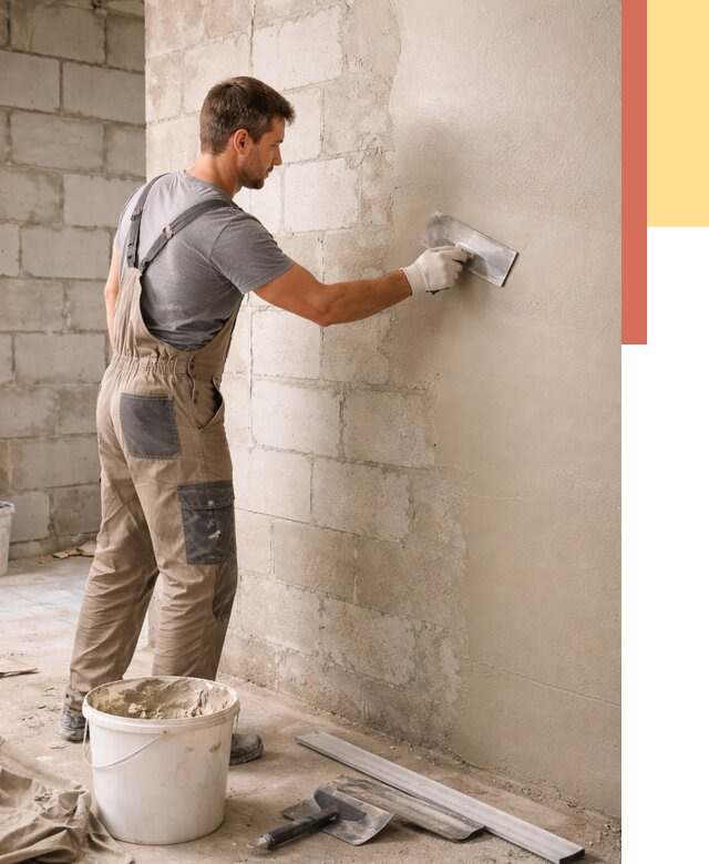 Штукатурка стен из газобетона в Сланцах от 2170 руб./м2 — быстро и недорого | ОТДЕЛОЧНИК-Слы