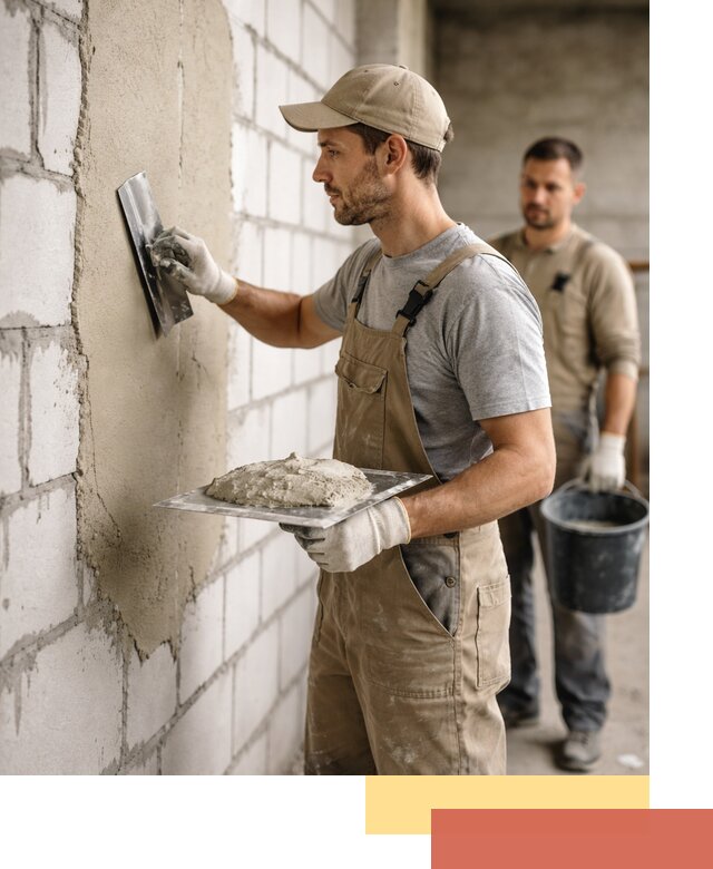 Штукатурка стен из газобетона в Сланцах под ключ