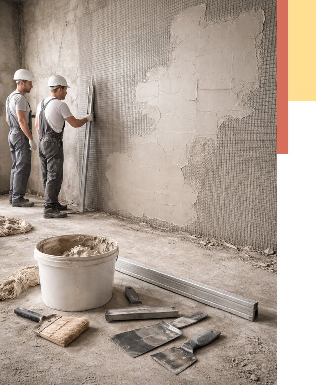 Штукатурка стен по сетке в Сланцах от 5683 руб./м2 — быстро и недорого | ОТДЕЛОЧНИК-Слы