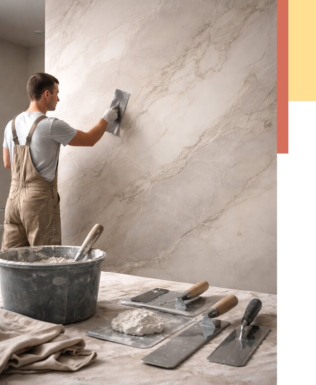 Декоративная штукатурка под мрамор в Сланцах от 2893 руб./м² — быстро и недорого | ОТДЕЛОЧНИК-Слы