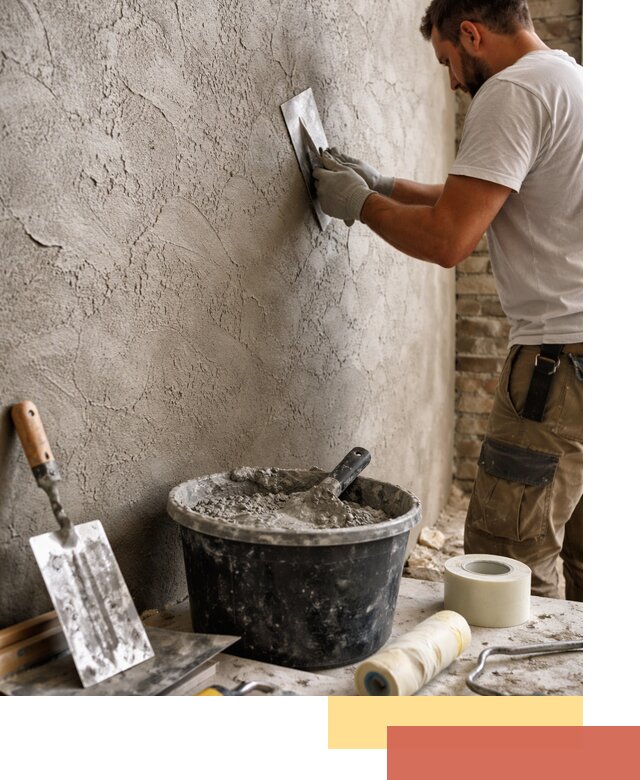 Декоративная штукатурка лофт в Сланцах — отделка стен и потолков