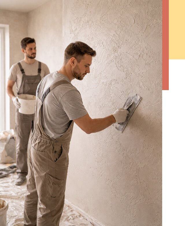 Фактурная штукатурка стен в Сланцах от 4339 руб./м² — заказать под ключ | ОТДЕЛОЧНИК-Слы