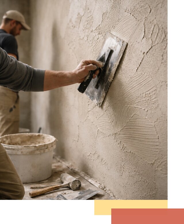 Фактурная штукатурка стен в Сланцах — монтаж, отделка, реставрация