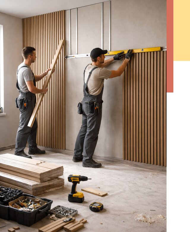 Монтаж реечных панелей на стены в Сланцах от 1240 руб. — быстро и недорого | ОТДЕЛОЧНИК-Слы