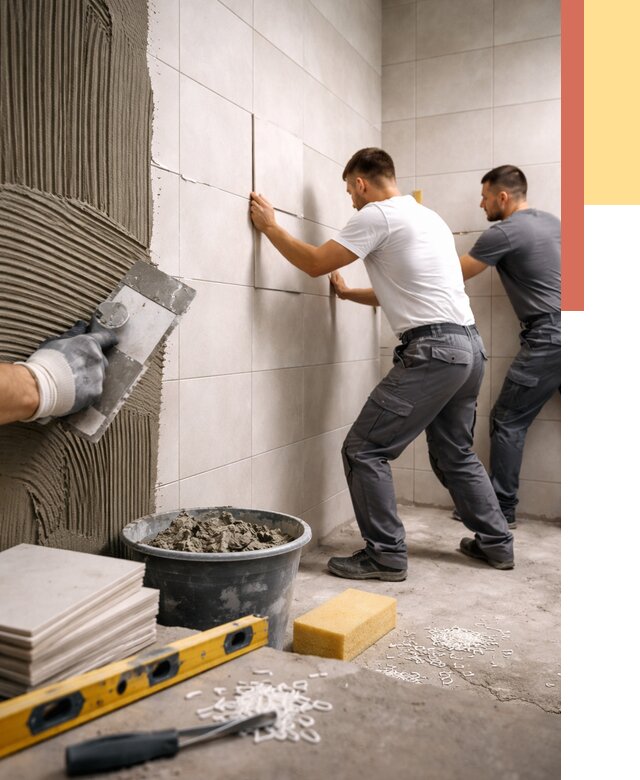 Укладка плитки на стены в Сланцах от 878 руб. — качественно и недорого | ОТДЕЛОЧНИК-Слы