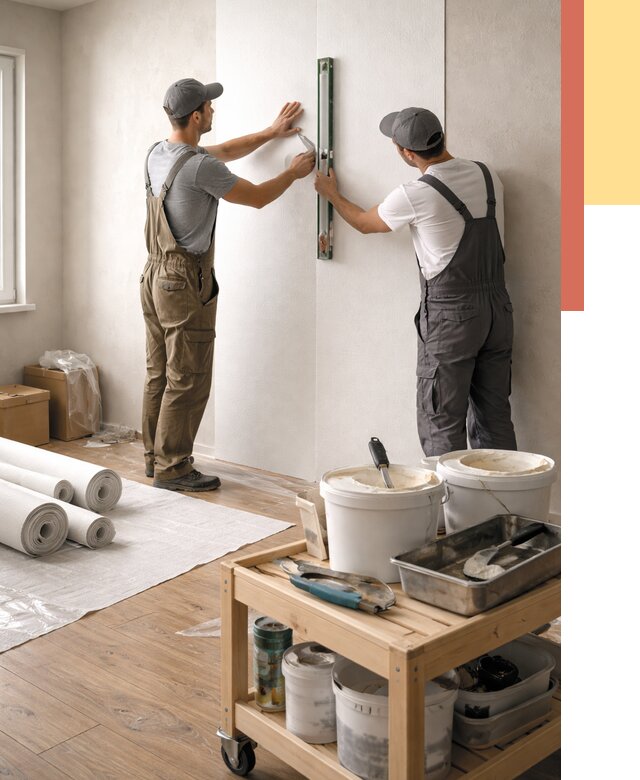 Поклейка стеклообоев в Сланцах от 6716 руб. за м2 — быстро и недорого | ОТДЕЛОЧНИК-Слы