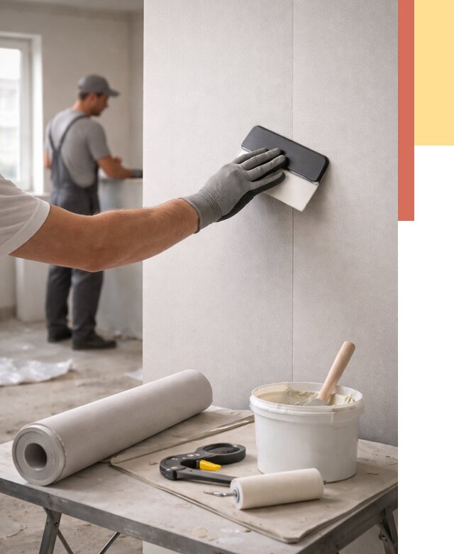 Поклейка обоев под покраску в Сланцах от 3616 руб. за м2 | ОТДЕЛОЧНИК-Слы