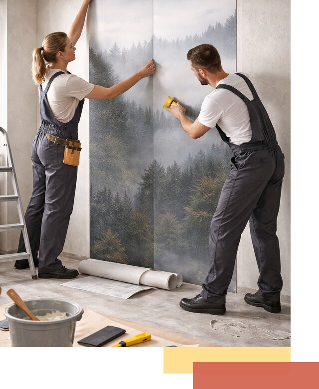 Поклейка фотообоев профессионально в Сланцах под ключ