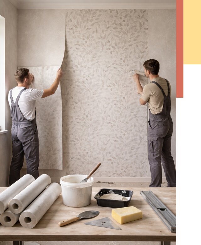 Поклейка обоев с подбором рисунка в Сланцах от 3616 руб. | ОТДЕЛОЧНИК-Слы - быстро и недорого
