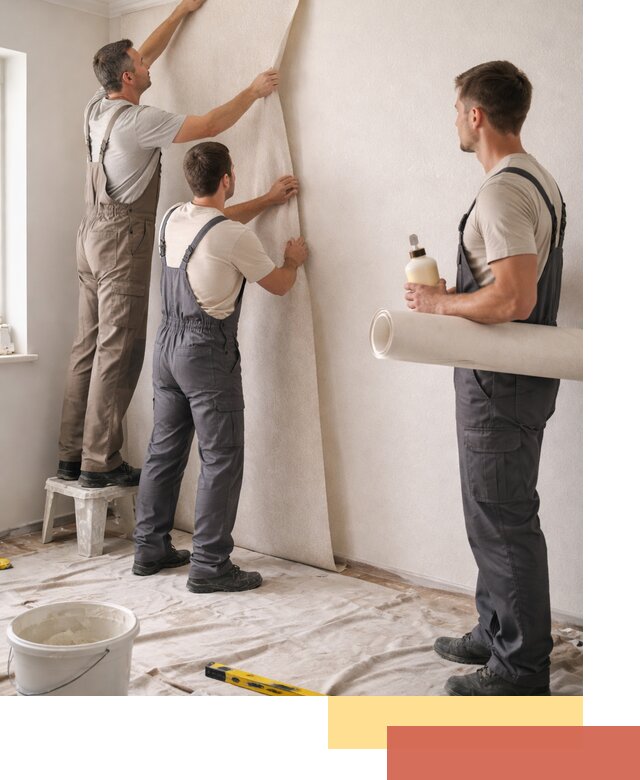 Оклейка стен обоями в Сланцах — качественно и профессионально