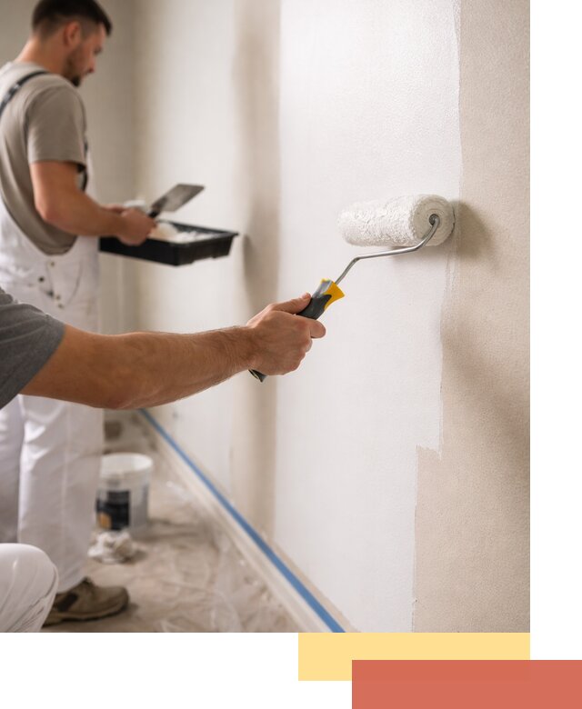 Покраска стен акриловой краской профессионально в Сланцах