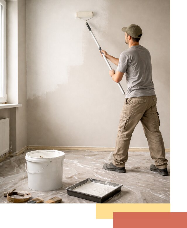 Покраска стен латексной краской в Сланцах качественно и быстро