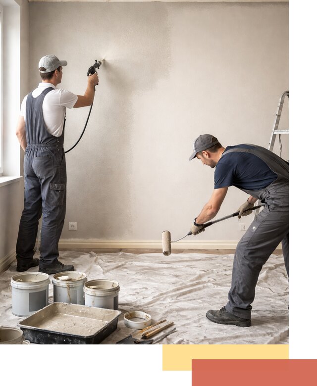 Покраска стен моющейся краской и защита поверхностей в Сланцах