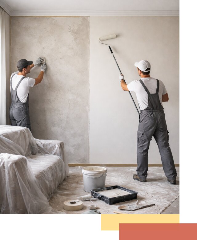 Покраска стен антивандальной краской в Сланцах