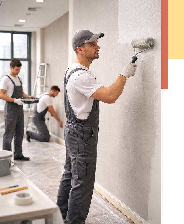 Покраска стен в офисе в Сланцах от 8782 руб. — быстро и недорого | ОТДЕЛОЧНИК-Слы