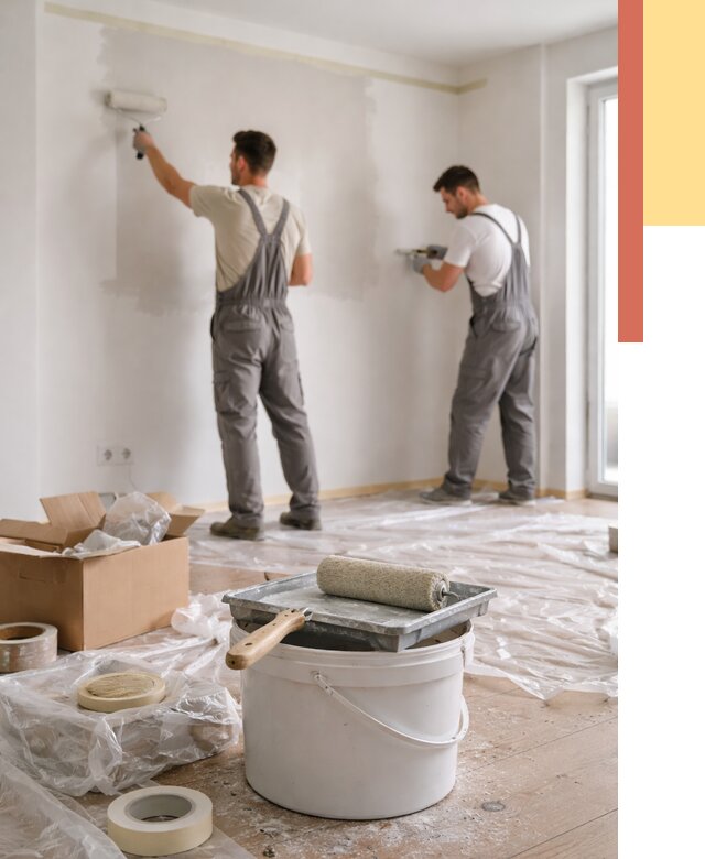 Покраска стен в квартире в Сланцах от 2583 руб/м2 — быстро и недорого | ОТДЕЛОЧНИК-Слы