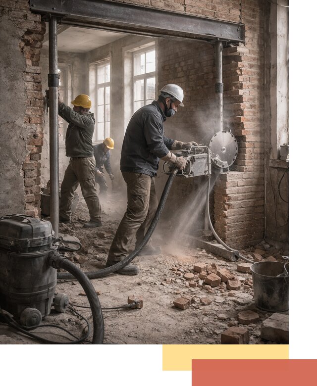 Прорезка проема в стене под дверной или оконный проем в Сланцах