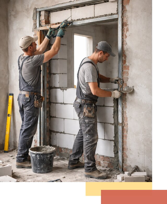 Закладка дверного проема под ключ в Сланцах: демонтаж, монтаж, отделка