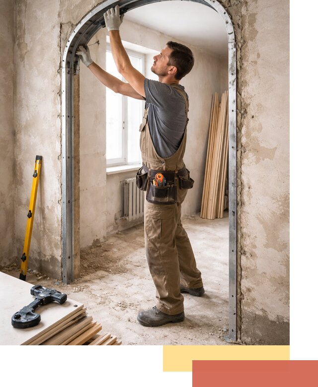 Устройство арочного проема в Сланцах под ключ