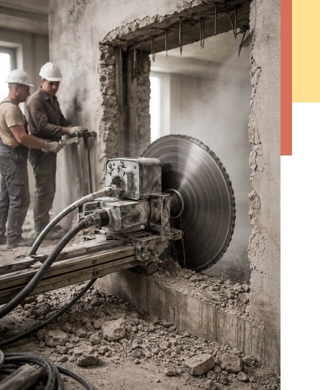 Алмазная резка проемов в Сланцах от 4649 руб. быстро и недорого | ОТДЕЛОЧНИК-Слы