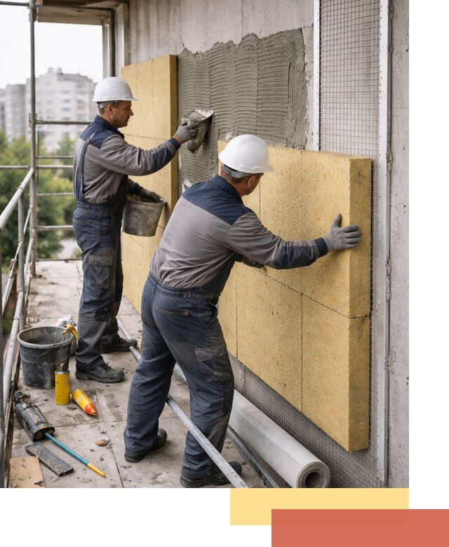 Утепление стен зданий и домов в Сланцах качественно и надежно