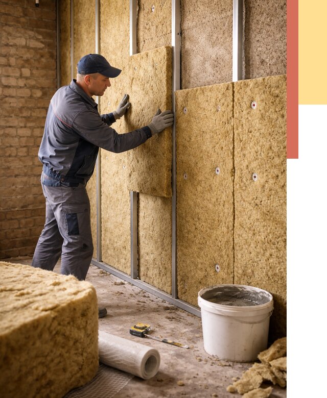 Утепление стен минватой в Сланцах от 1395 руб./м2 — недорого и быстро | ОТДЕЛОЧНИК-Слы