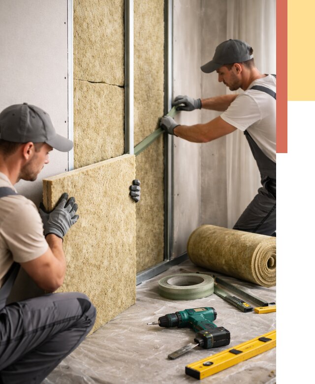 Шумоизоляция стен в Сланцах под ключ от 1911 руб. | ОТДЕЛОЧНИК-Слы