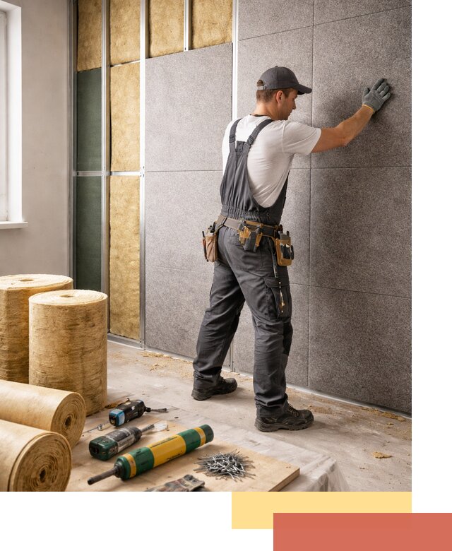 Профессиональная шумоизоляция стен в Сланцах для квартиры и офиса