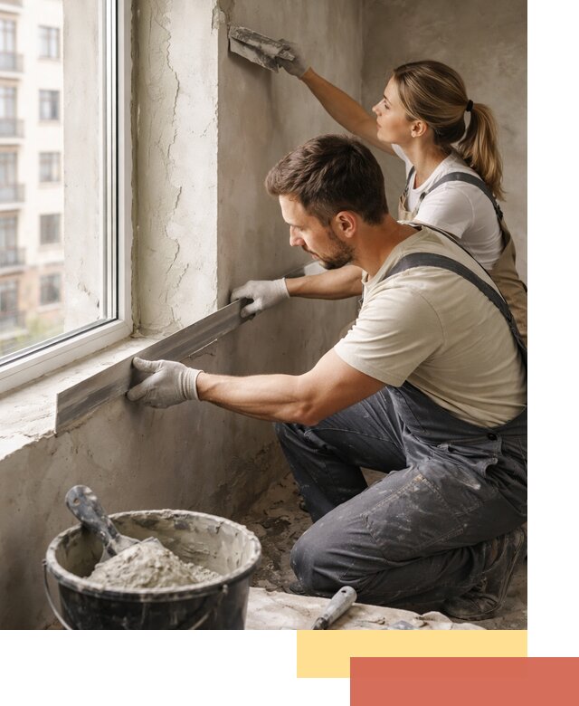 Штукатурка откосов дверей и окон профессионально в Сланцах