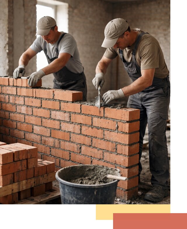 Кладка кирпичных перегородок под ключ в Сланцах