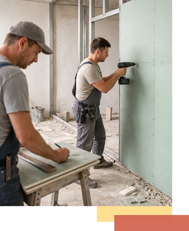 Перегородки из влагостойкого гипсокартона под ключ в Сланцах