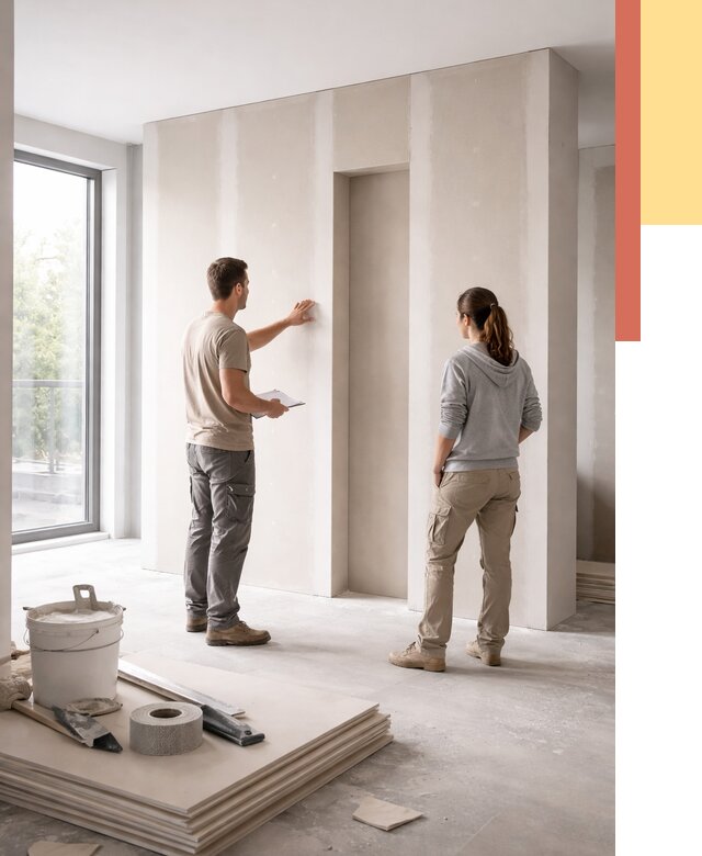 Зонирующая перегородка из гипсокартона в Сланцах от 2893 руб. под ключ | ОТДЕЛОЧНИК-Слы