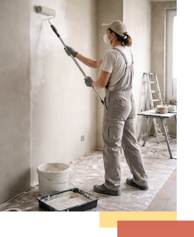 Покраска перегородок из гипсокартона в Сланцах качественно и недорого