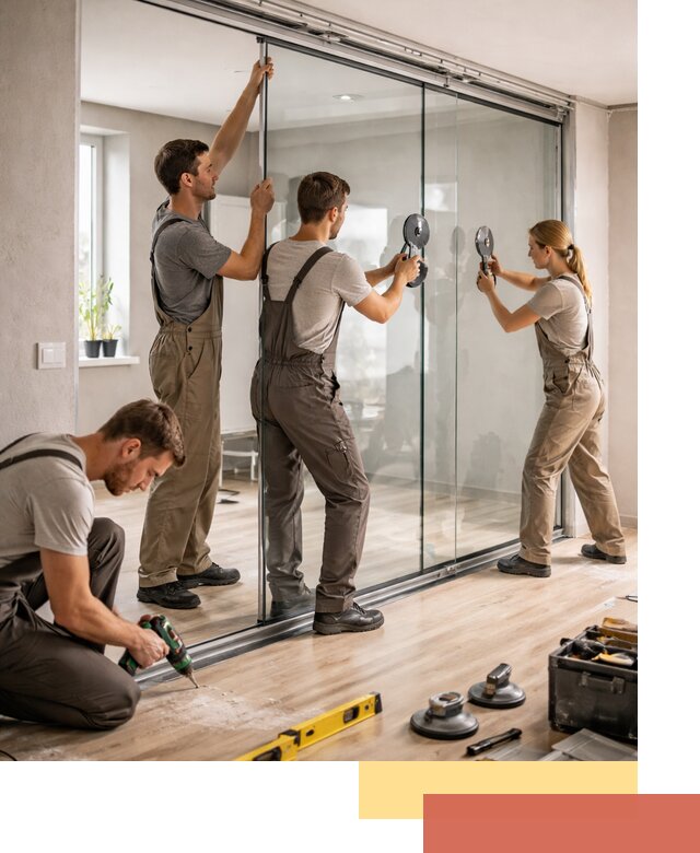 Изготовление стеклянных перегородок на заказ в Сланцах