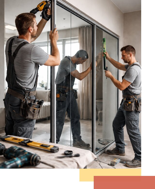 Каркасные стеклянные перегородки под ключ в Сланцах