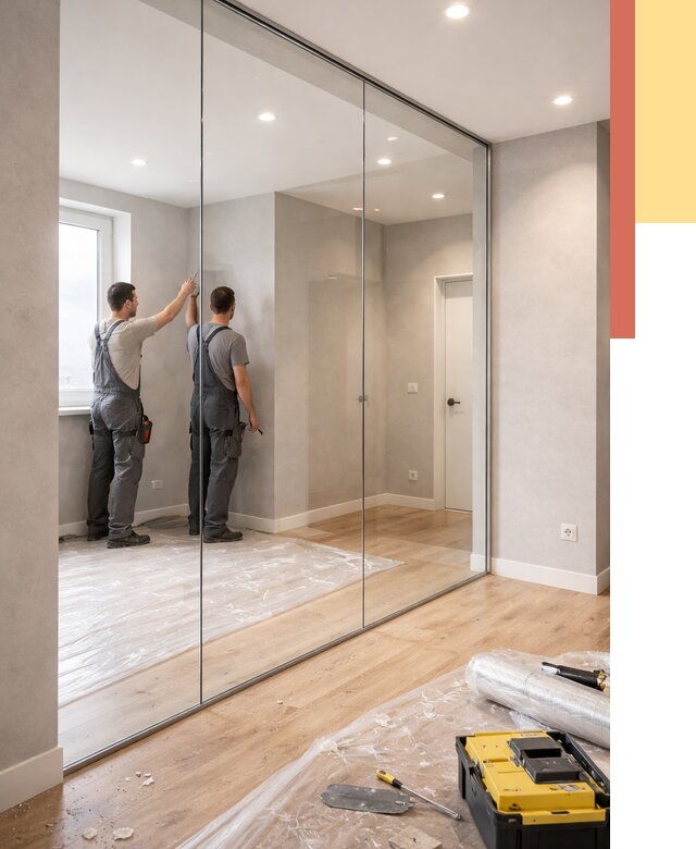 Безрамные стеклянные перегородки в Сланцах — монтаж от 9815 руб. | ОТДЕЛОЧНИК-Слы