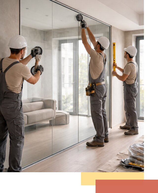 Перегородки из закаленного стекла в Сланцах для офисов и квартир